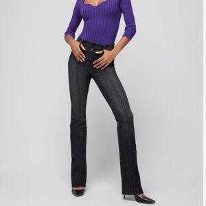 White House Black Market Extra High Rise Pintruck Skinny Flare
